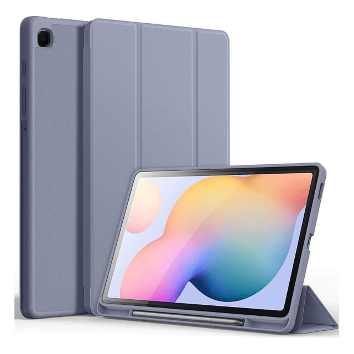 GENERICO - Funda Smart Case Portapencil Para Samsung S6 Lite 10 .4" - LAVANDA