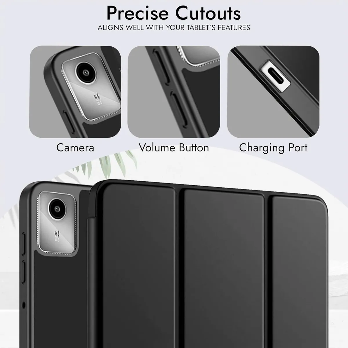 GENERICO - Funda Smart Case Portapencil Para Lenovo M11  K11 - NEGRO