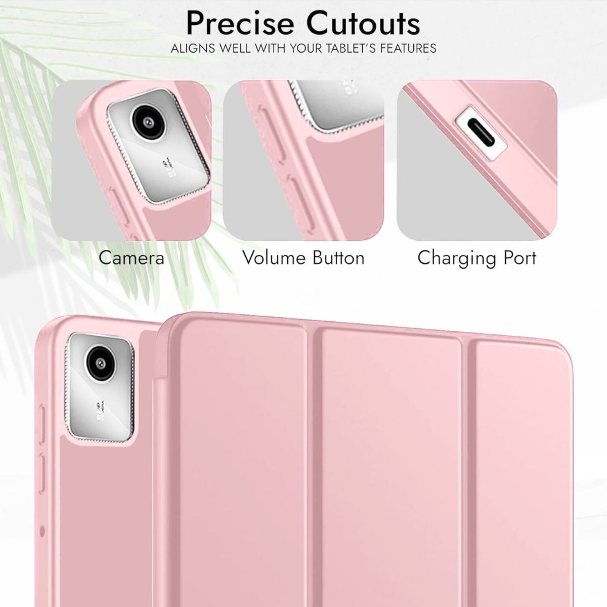 GENERICO - Funda Smart Case Portapencil Para Lenovo M11  K11 - ROSADO