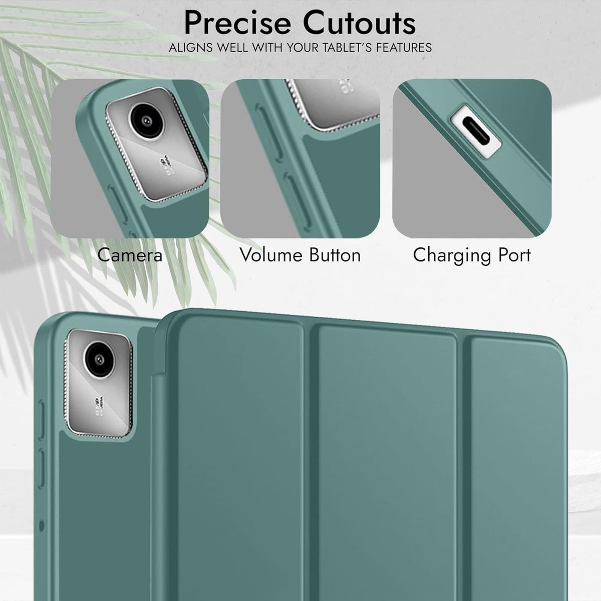 GENERICO - Funda Smart Case Portapencil Para Lenovo M11  K11 - VERDE M.