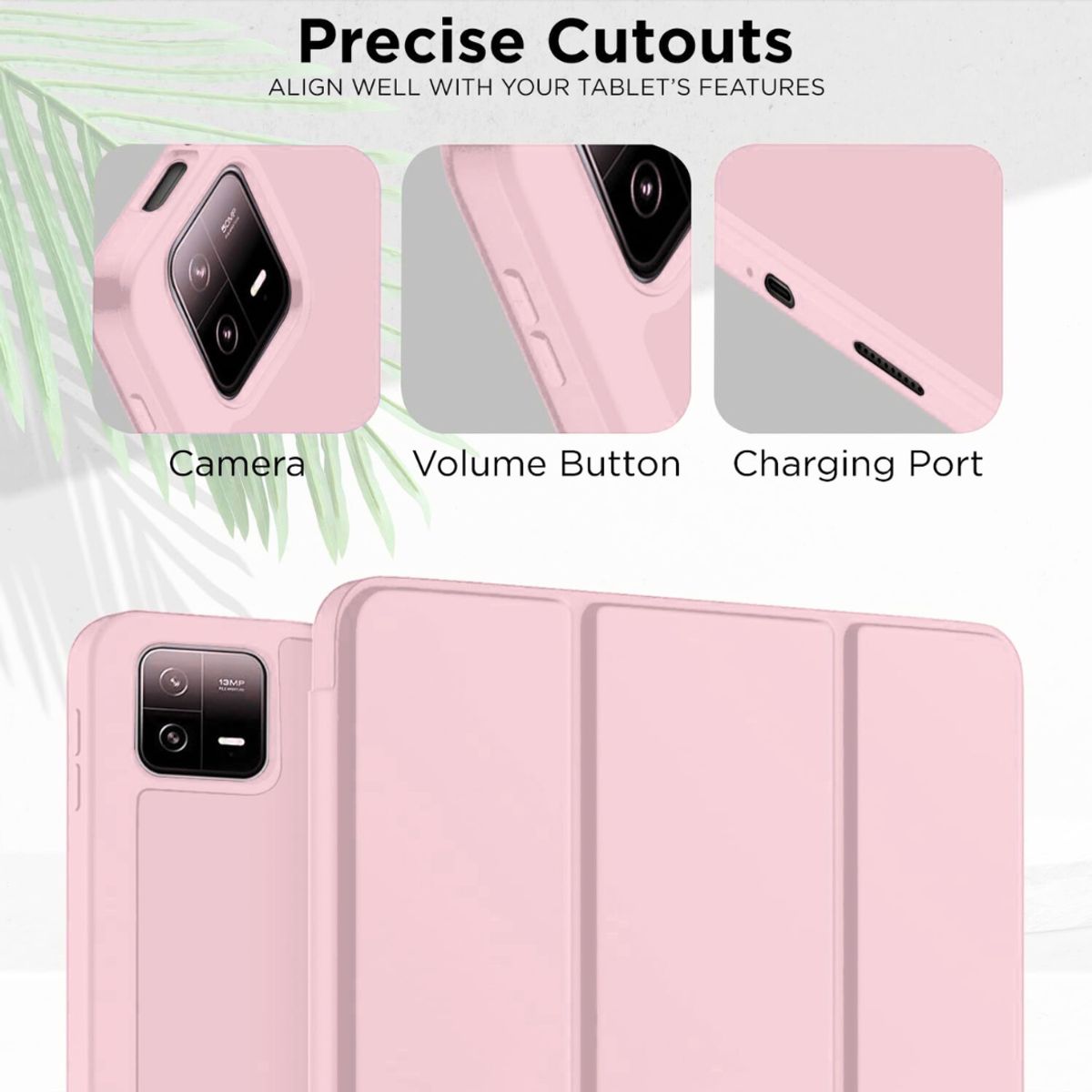 GENERICO - Funda Smart Case Portapencil Para Xiaomi Pad 6  11" - ROSADO