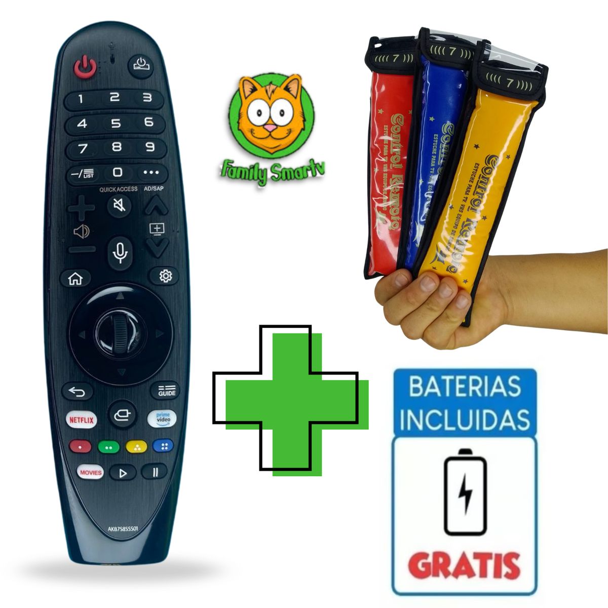 GENERICO - Control Remoto LG Generico Magic 2018-2019-2020 Sin Voz + Funda