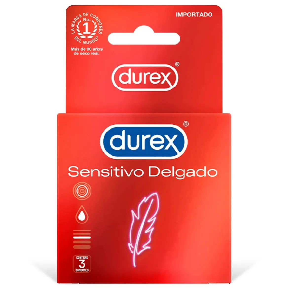 DUREX - Preservativo Durex Sensitivo Delgado 3 Cajas