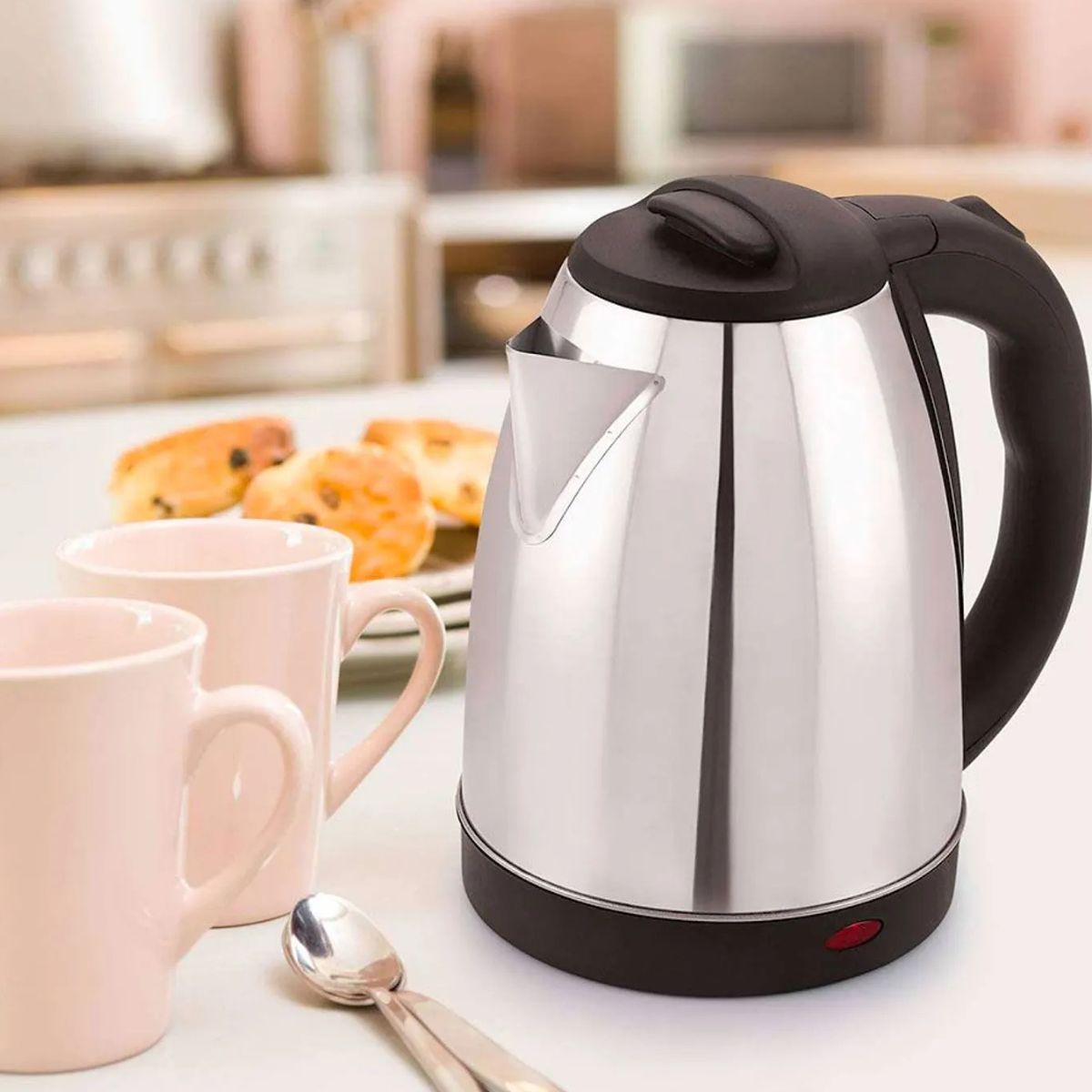 GENERICO - Hervidor De Agua Inalámbrico 2 Litros Plateado