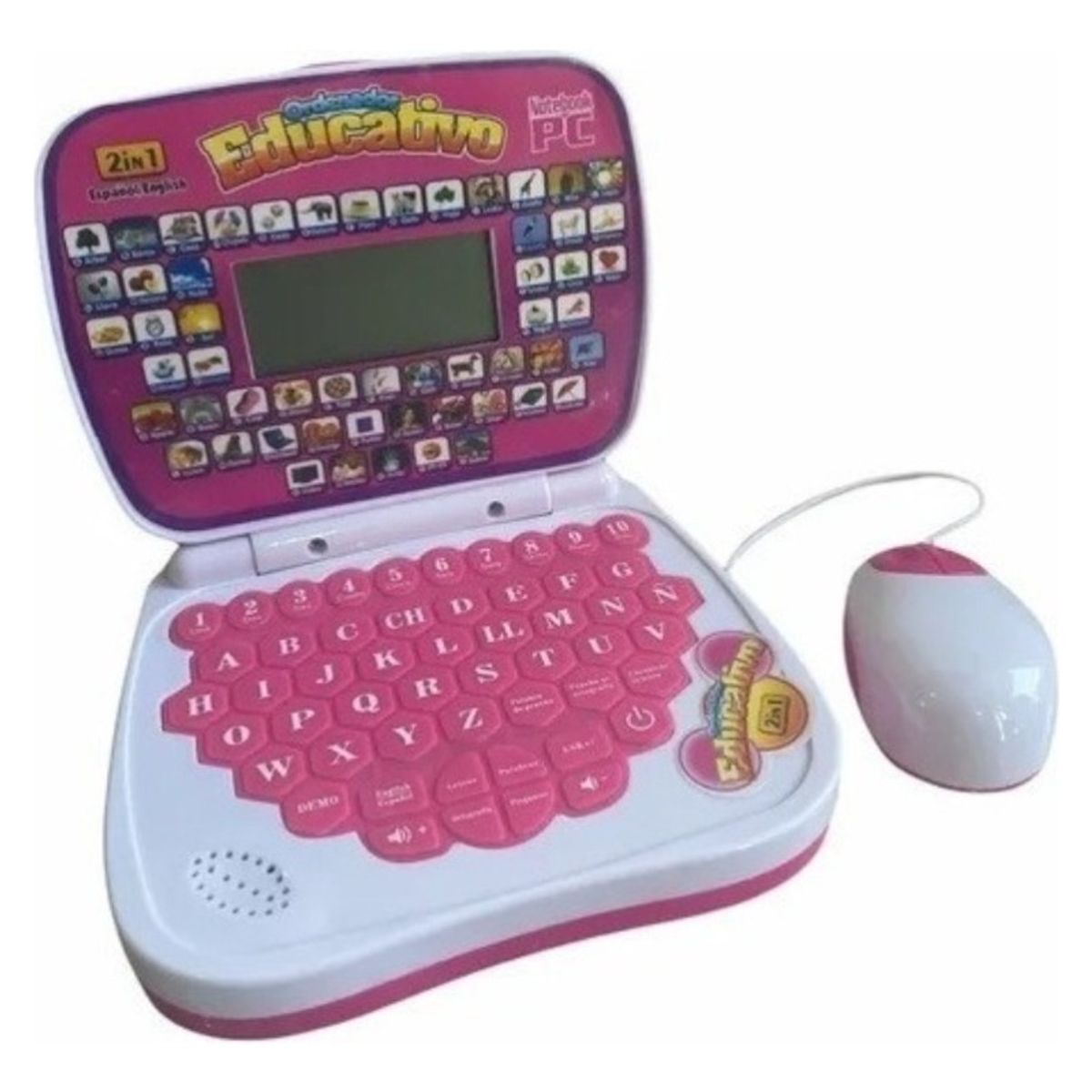 TOYUN TOYUN - Mini Laptop Didadctico Rosado Para Niños