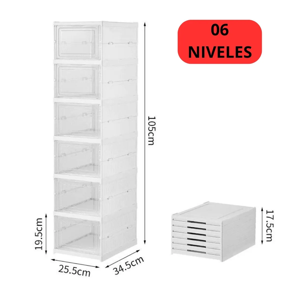 GENERICO - ZAPATERA ACORDEÓN PLEGABLE 6 NIVELES