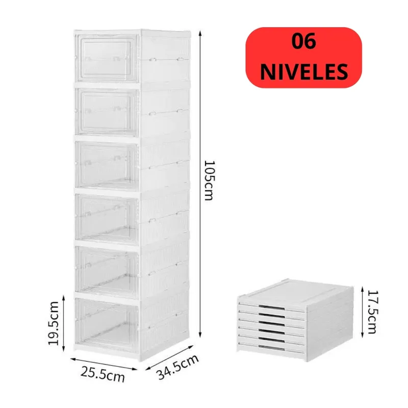 GENERICO - ZAPATERA ACORDEÓN PLEGABLE 6 NIVELES