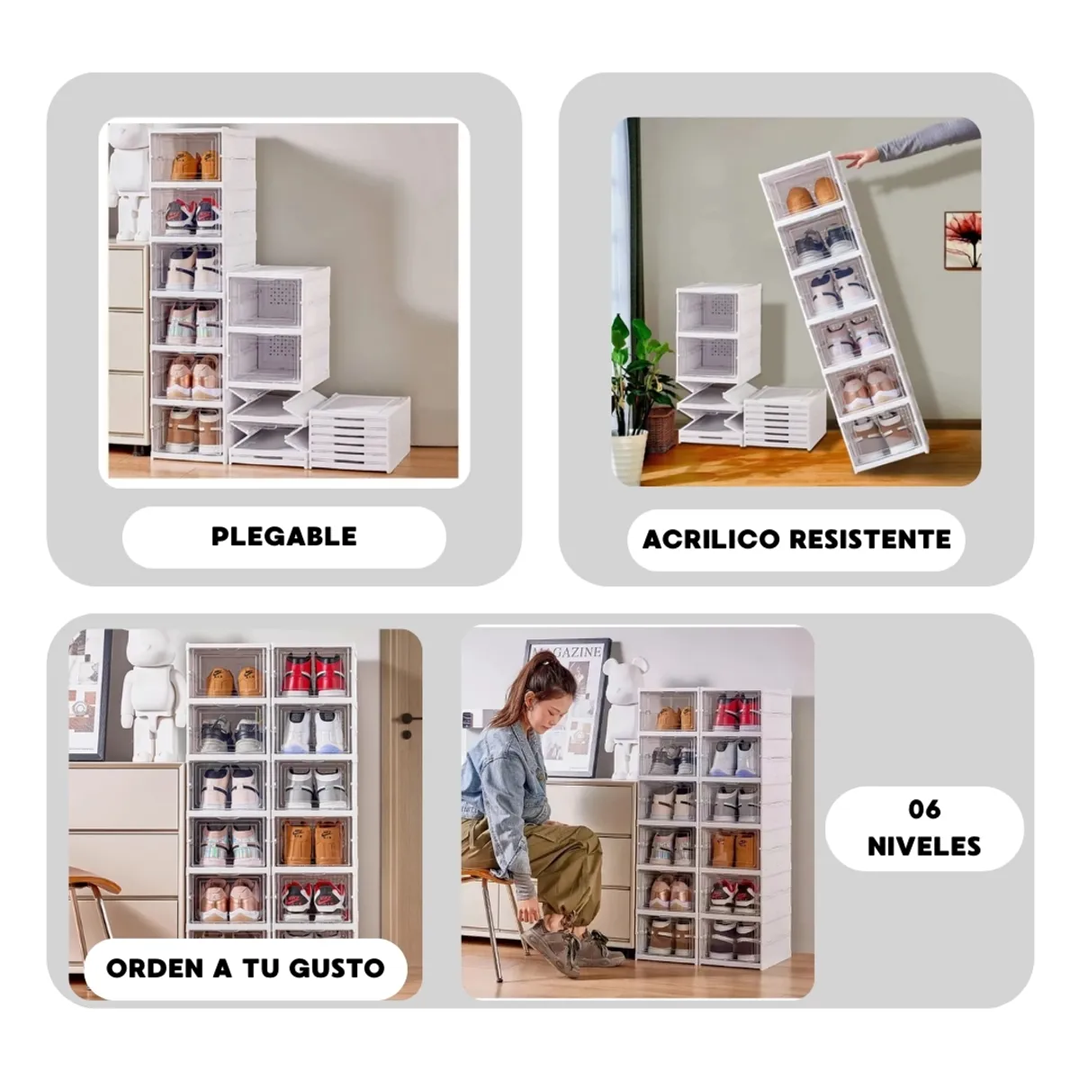 GENERICO - ZAPATERA ACORDEÓN PLEGABLE 6 NIVELES