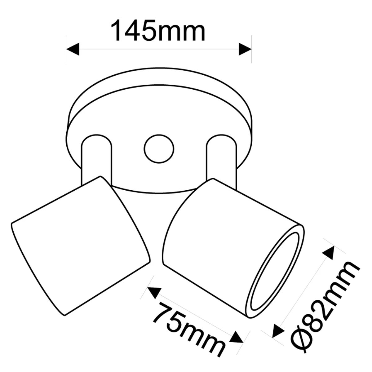 GENERICO - Spot Led Adosado para Caja Octogonal 14W
