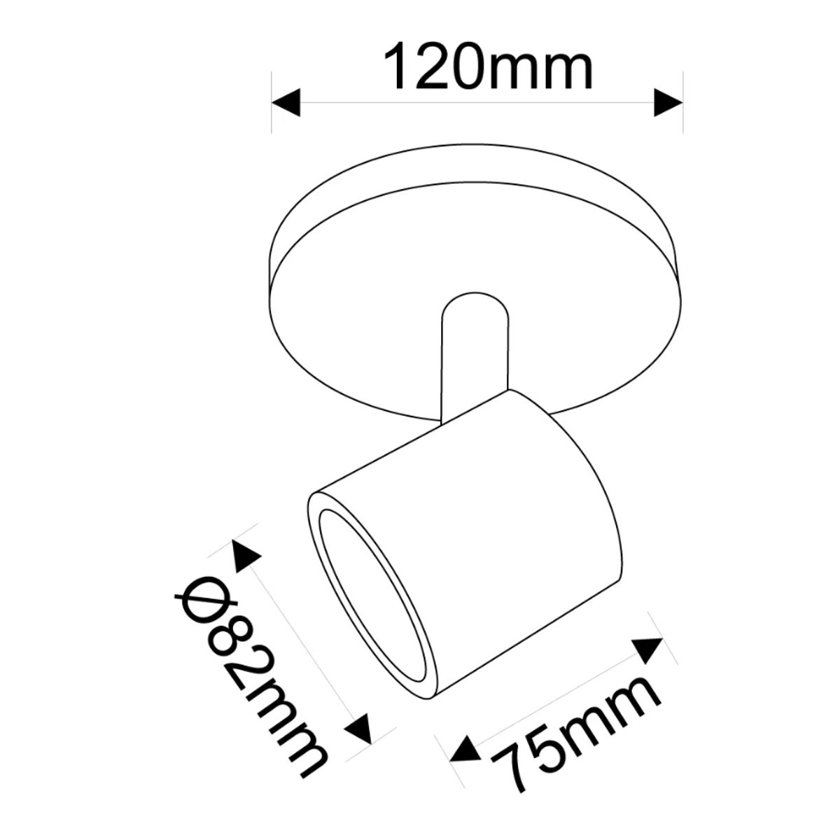 GENERICO - Spot Led Adosado 7W Luz Blanca