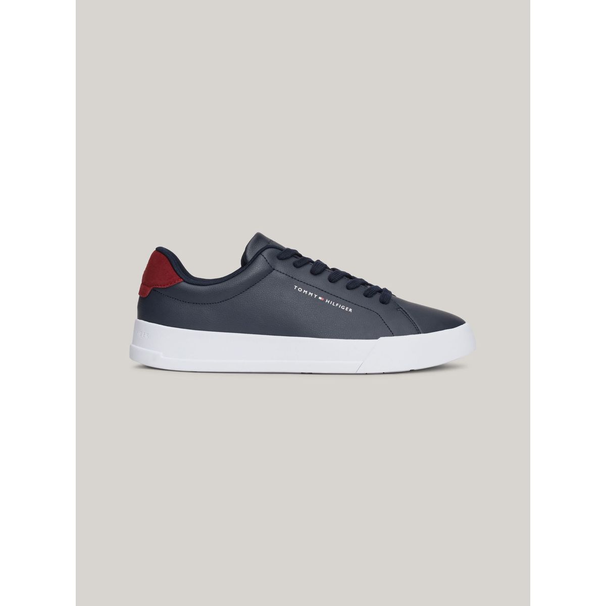 TOMMY HILFIGER - ZAPATILLAS TH COURT LEATHER GRAIN ESS TH
