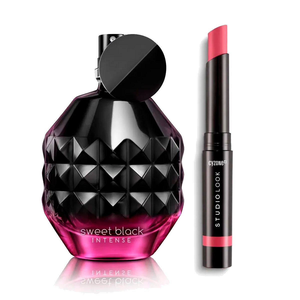 CYZONE - Sweet Black Intense Perfume de Mujer con Labial Burn Nude