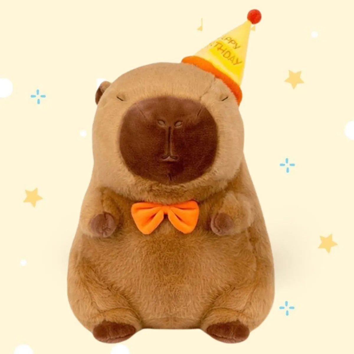 GENERICO - Peluche Capibara Cumpleaños Importado -  Mide 42 cms alto