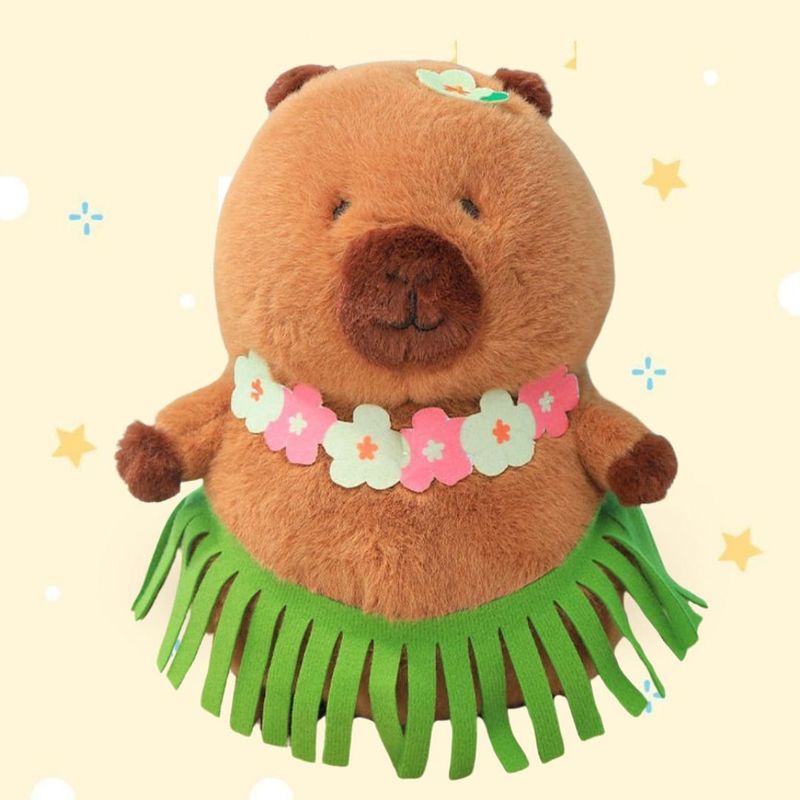 GENERICO - Peluche Capibara Hawaii Importado -  Mide 35 cms alto