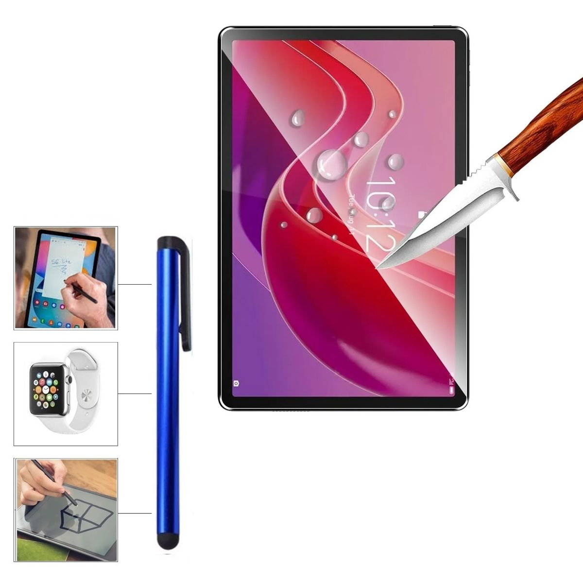 GENERICO - Mica Vidrio Templado + Lapiz tactl para Lenovo Tab M11 TB330FU TB330XU