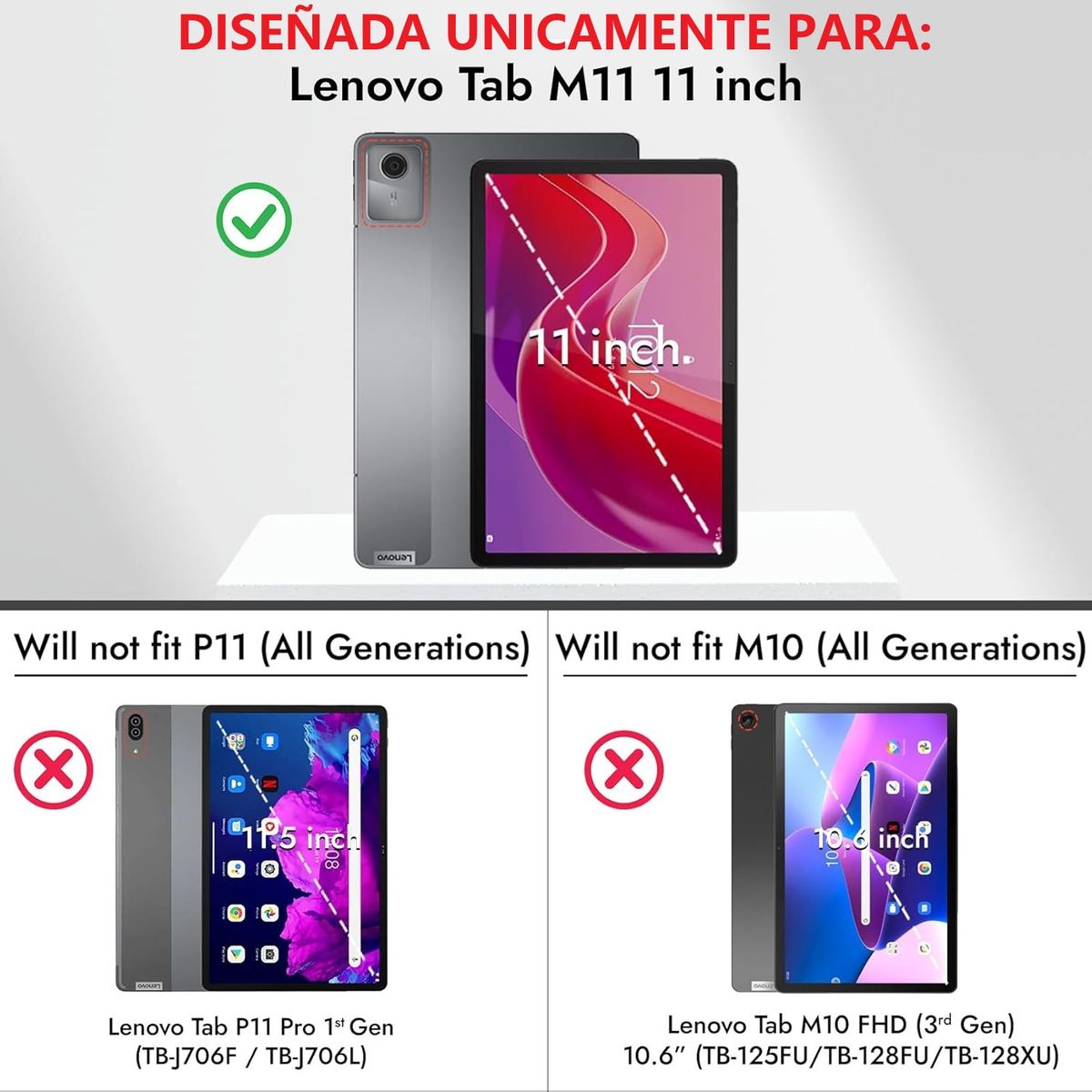 GENERICO - Mica Cristal Laminado + Lapiz Lenovo Tab M11 TB330FU TB330XU