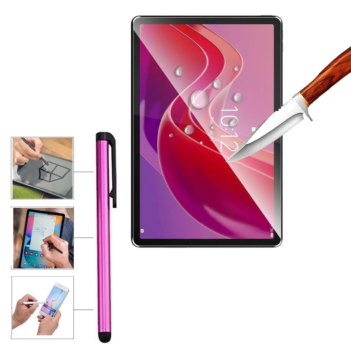 GENERICO - Mica Vidrio 9H Lamina + Lapiz para Lenovo Tab K11 TB330FUP TB330XUP 4G