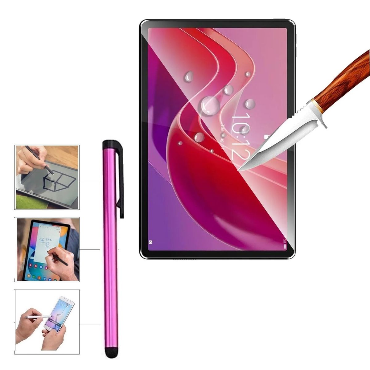 GENERICO - Mica Vidrio 9H Lamina + Lapiz para Lenovo Tab K11 TB330FUP TB330XUP 4G