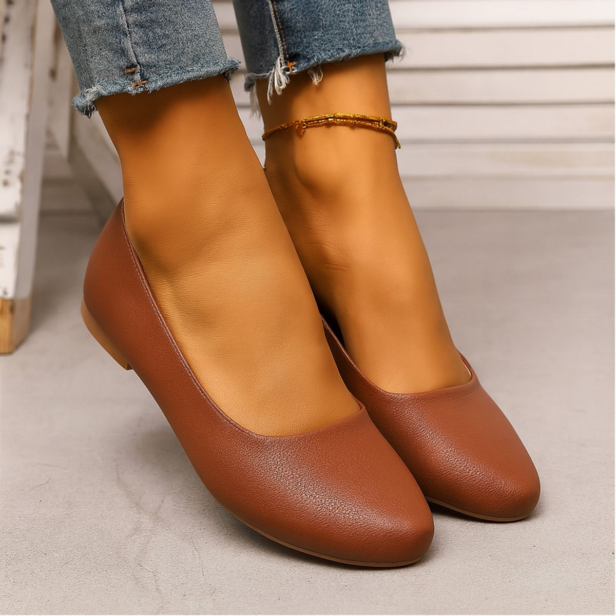 GENERICO - Balerinas Mujer Misshus Reina caramelo