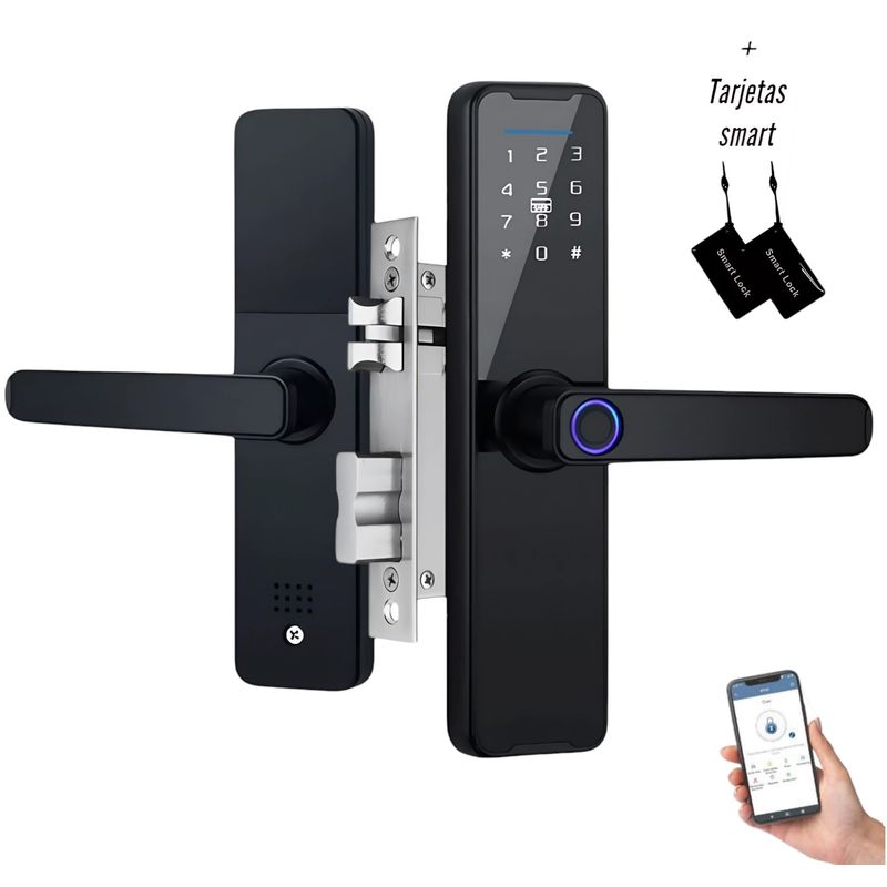VLASS TECH - Cerradura Inteligente Digital 6 Modos Smart + Asesoría de Instalación