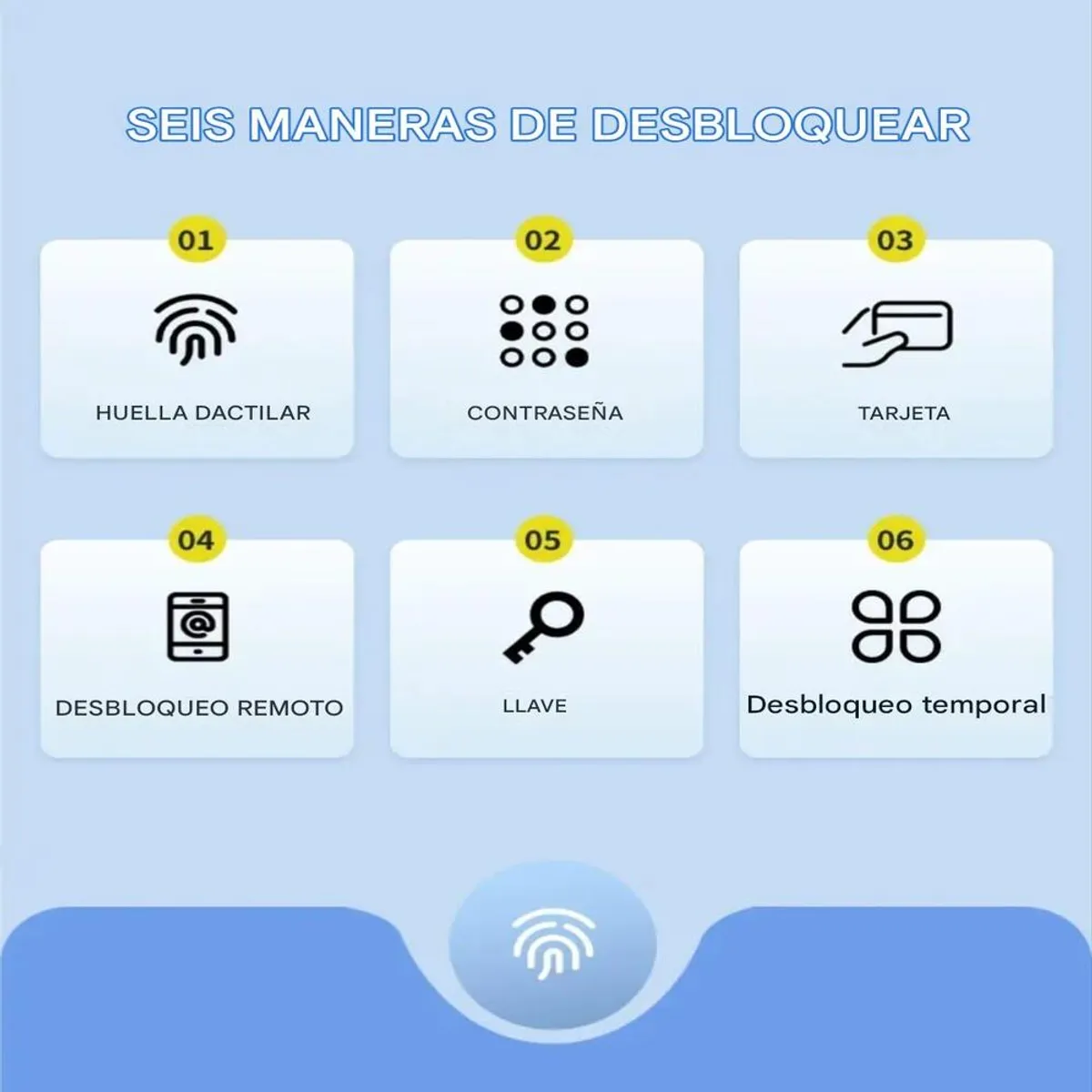 VLASS TECH - Cerradura Inteligente Digital 6 Modos Premium +Asesoría de Instalación