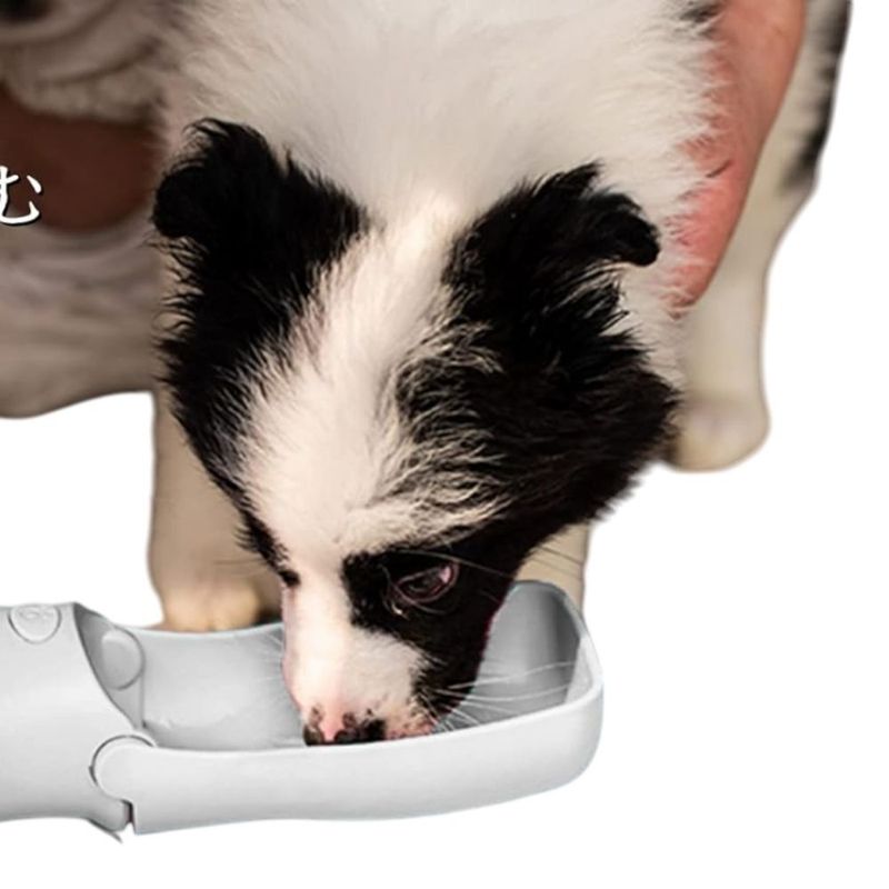 GENERICO - Bebedero Plegable 2 En 1 320ML - Blanco