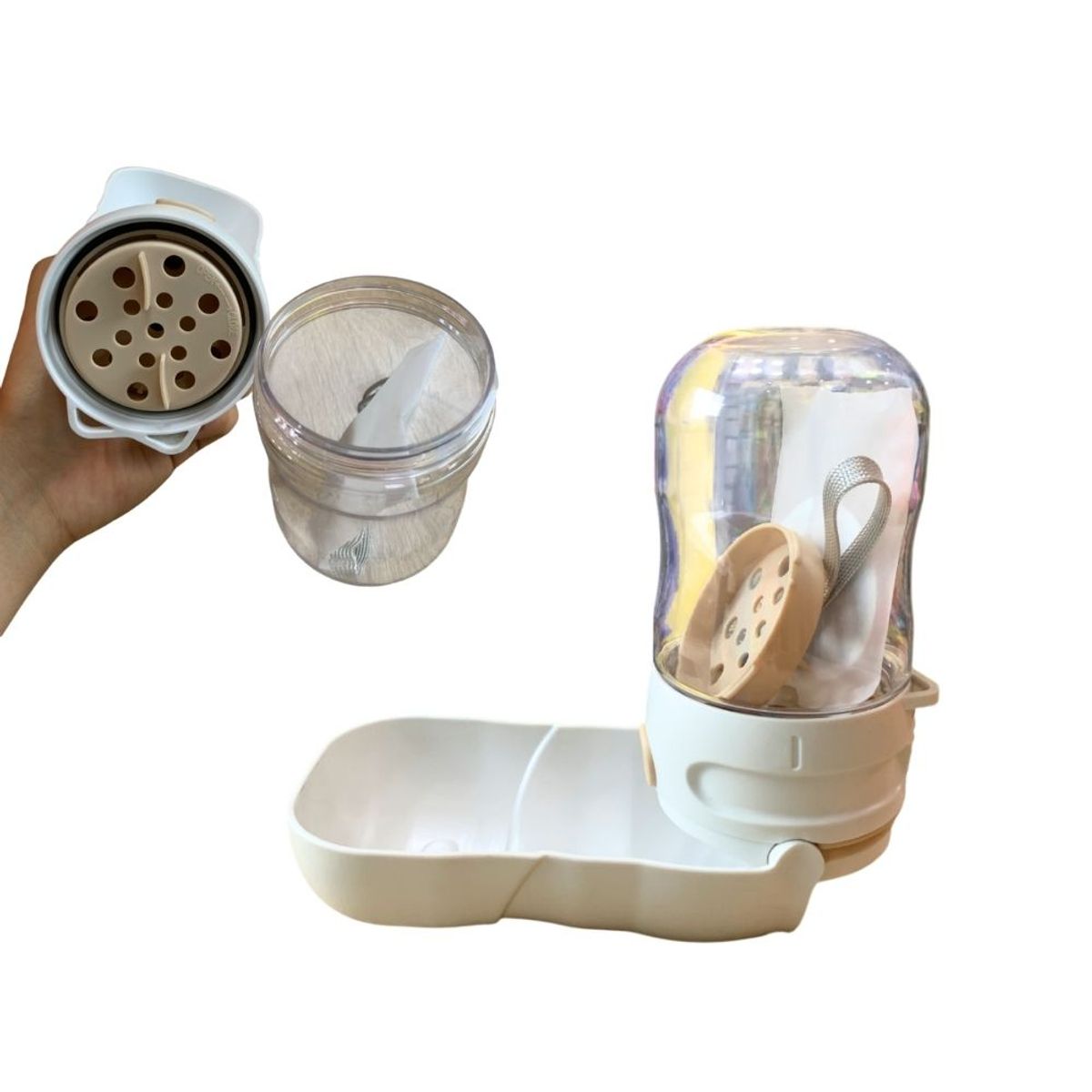 GENERICO - Bebedero Portátil Plegable - Blanco