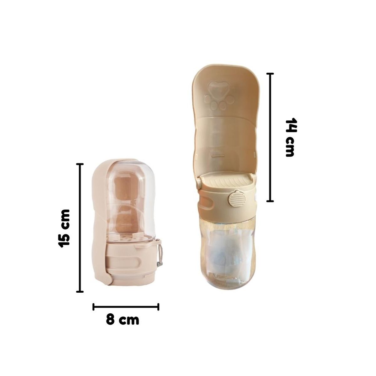 GENERICO - Bebedero Portátil Plegable - Beige