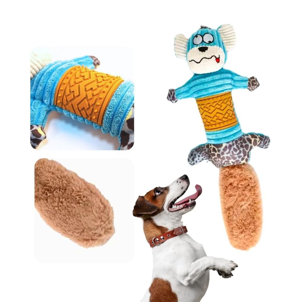 GENERICO - Juguete Peluche De Animalitos Con Cola Peluda - Celeste