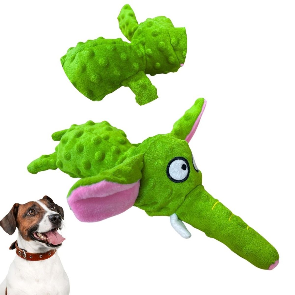 GENERICO - Juguete Peluche De Elefante Para Mascota  - Verde