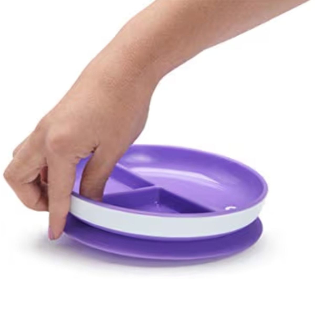 MUNCHKIN - Plato circular con 3 divisiones -  base con succión Munchkin