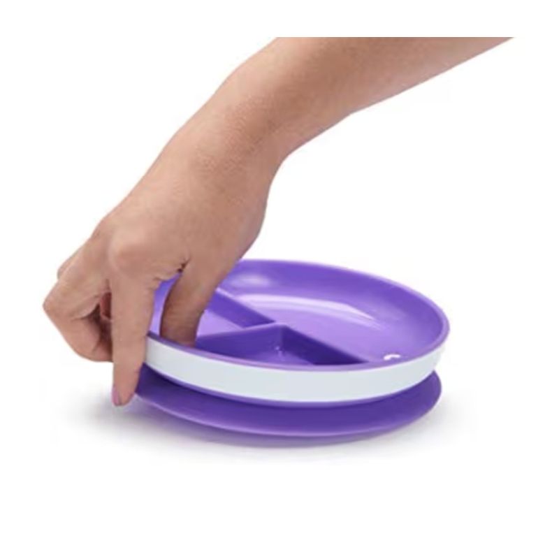 MUNCHKIN - Plato circular con 3 divisiones -  base con succión Munchkin