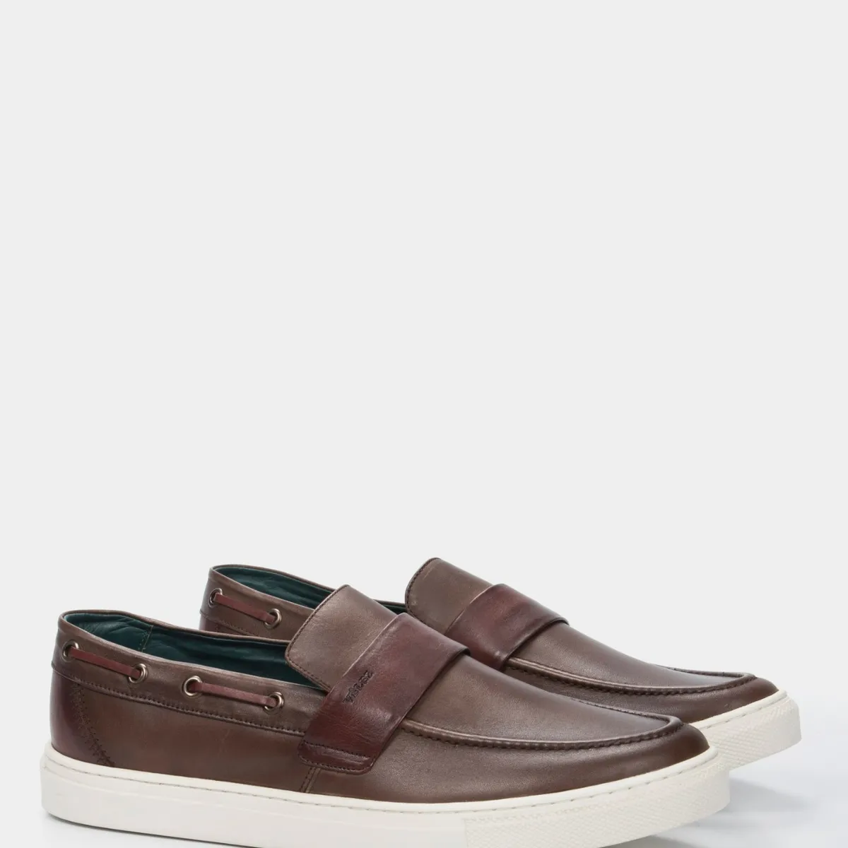 VELEZ - Vélez Mocasines Deportivos De Cuero Hombre Vintage Café