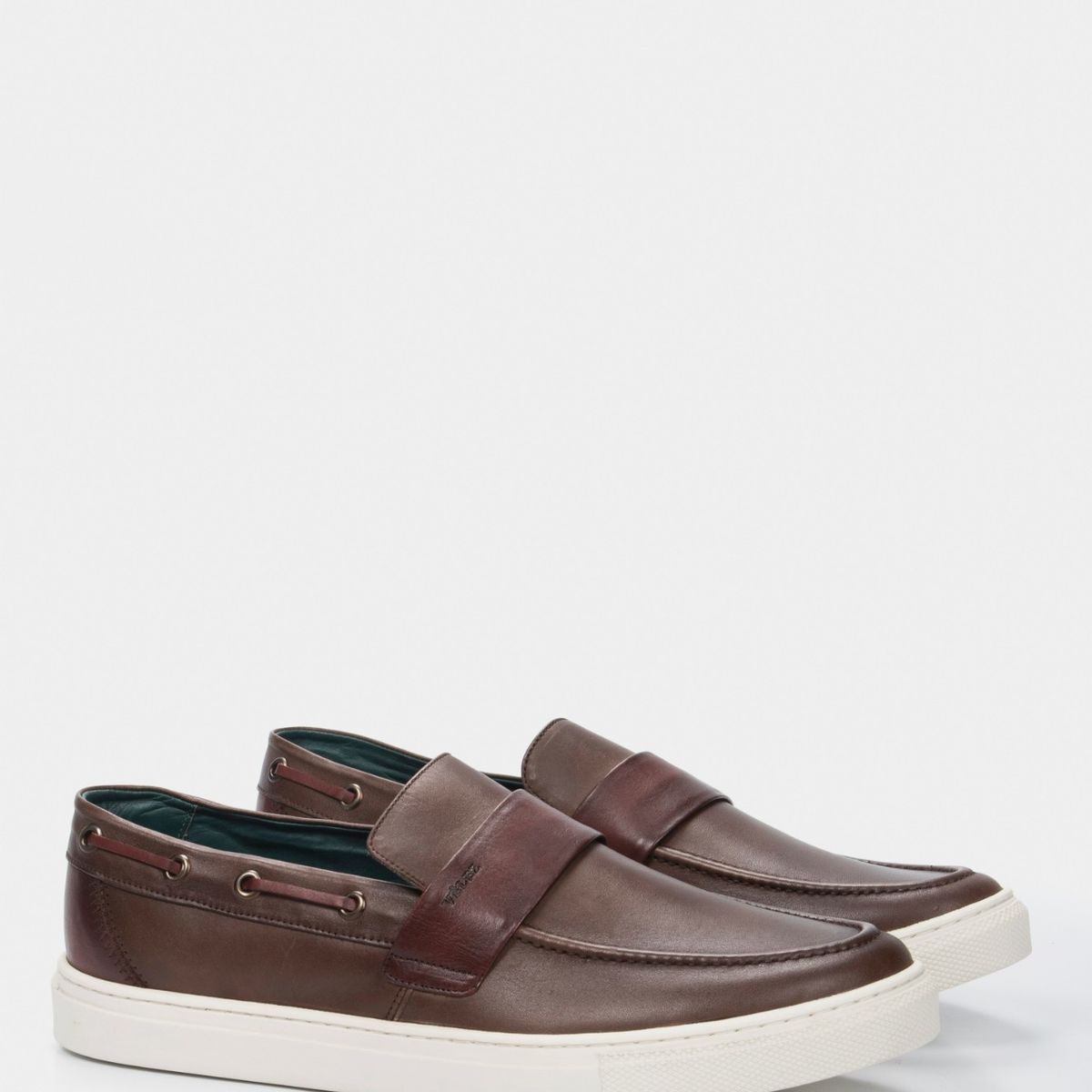 VELEZ - Vélez Mocasines Deportivos De Cuero Hombre Vintage Café