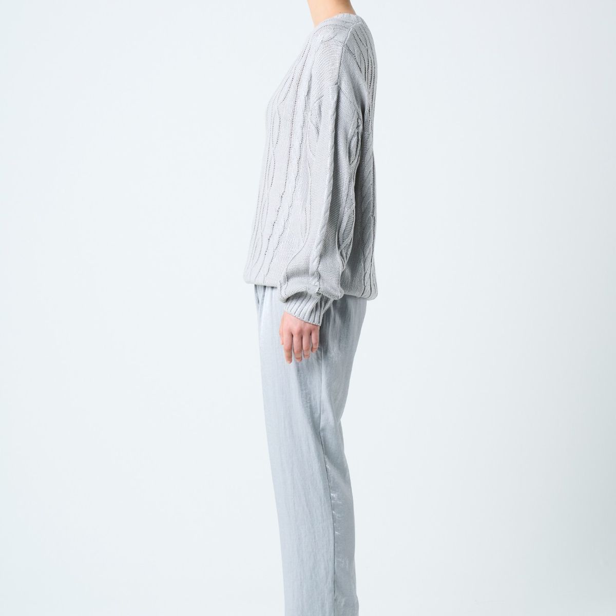 Velez - Vélez Sweater Tejido Layla Para Mujer Efecto Resinado Gris