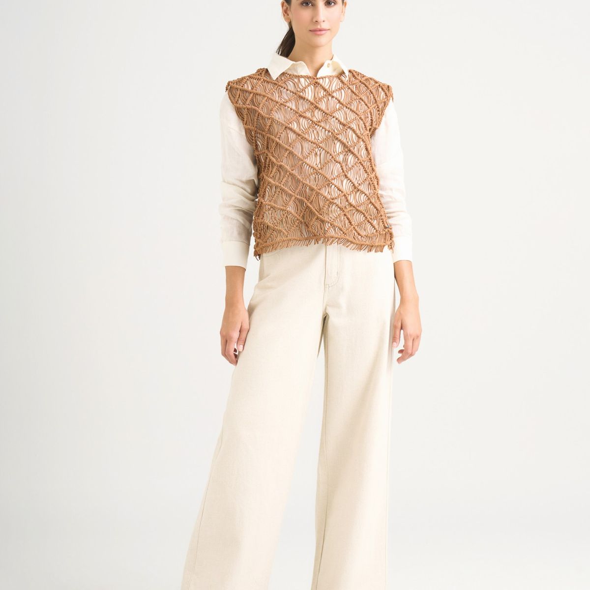 VELEZ - Vélez Chaleco Tejido De Cuero Para Mujer Ciruela Natural