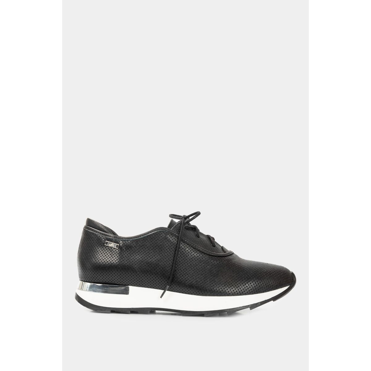 Velez - Vélez Zapatos Cordón Cuero Mujer Suela Deportiva Negro