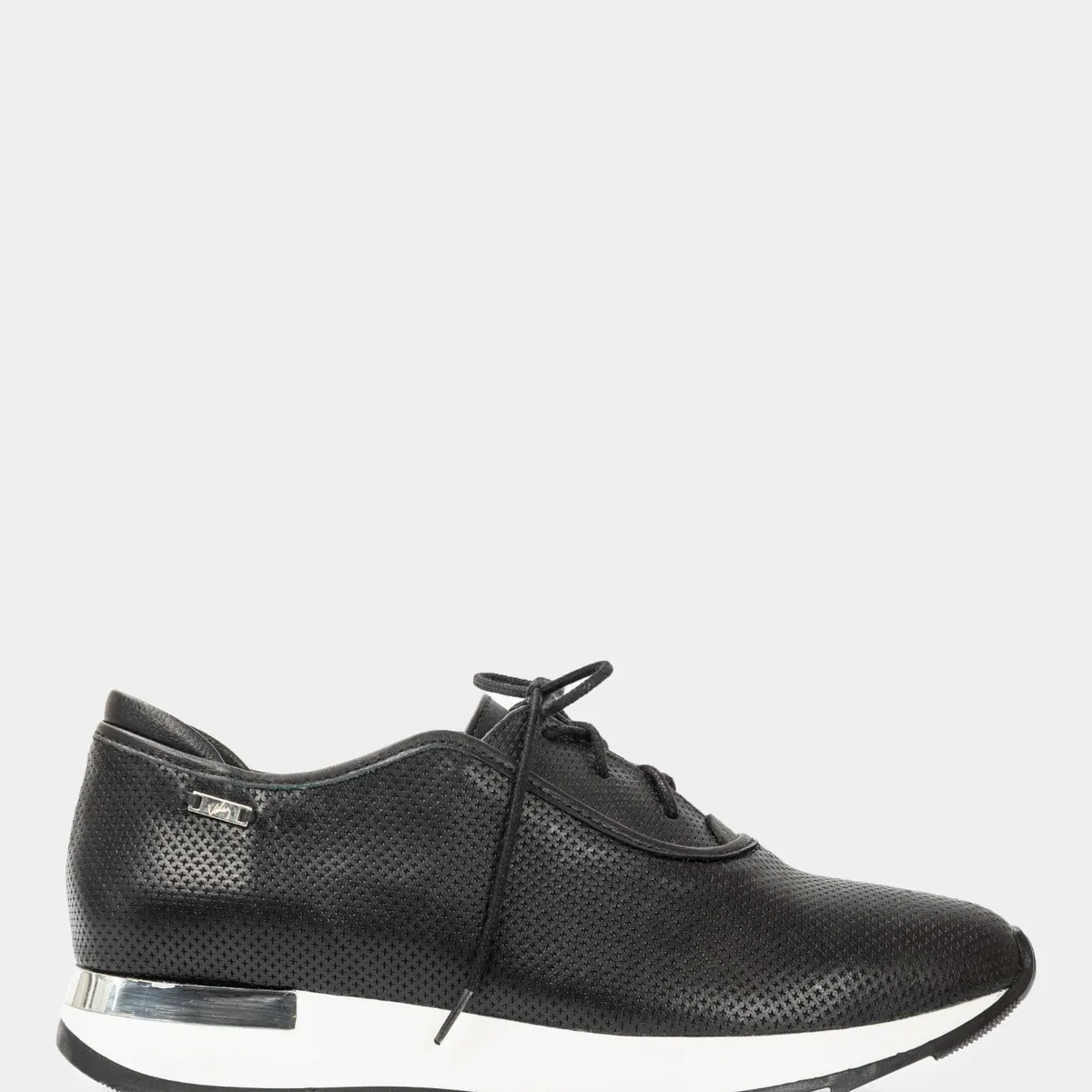 Velez - Vélez Zapatos Cordón Cuero Mujer Suela Deportiva Negro