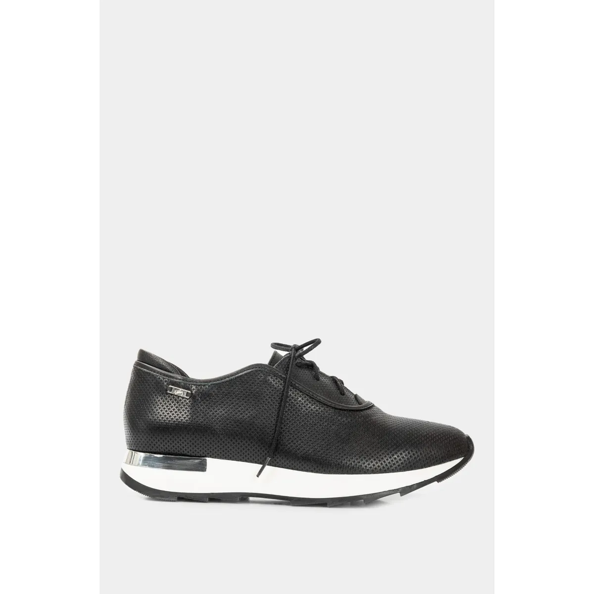 Velez - Vélez Zapatos Cordón Cuero Mujer Suela Deportiva Negro