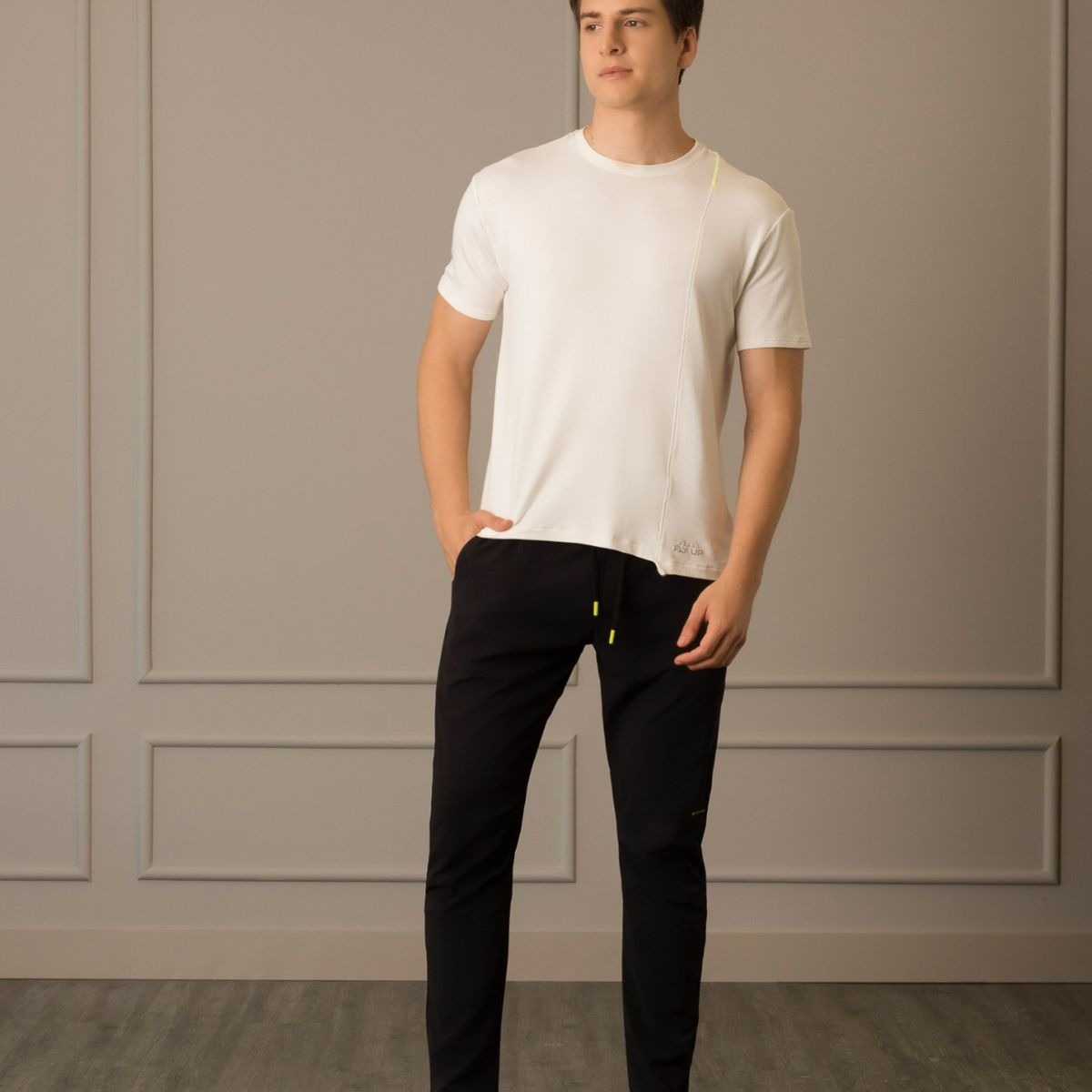 VELEZ - Vélez Camiseta Deportiva Fly Up Hombre Manga Corta Crema