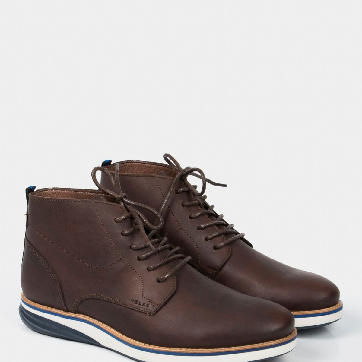VELEZ - Vélez Botas Casual Play Cuero Hombre Efecto Envejecido Café