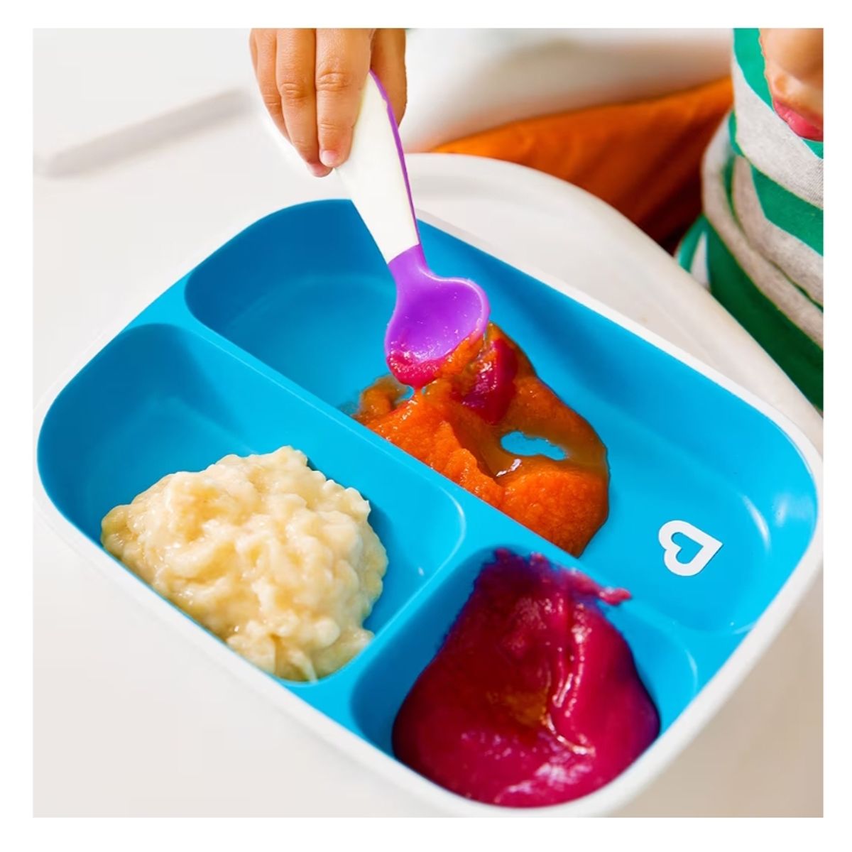 MUNCHKIN - Plato antideslizante con 3 divisiones - Munchkin