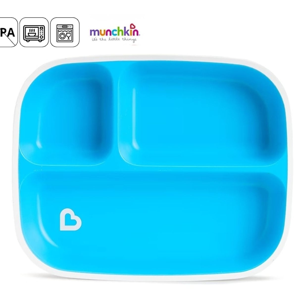 MUNCHKIN - Plato antideslizante con 3 divisiones - Munchkin