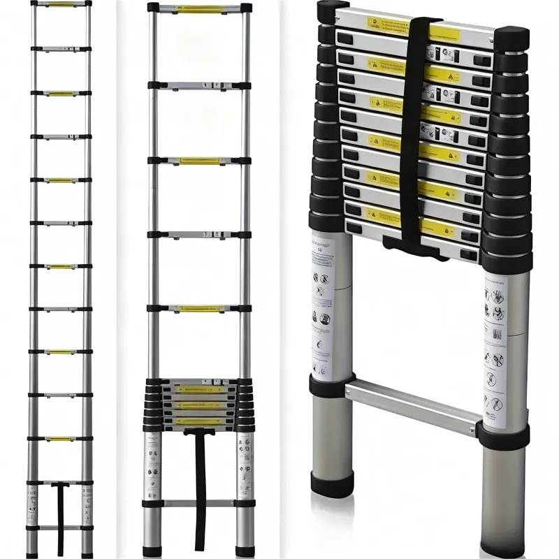 QUICK - Escalera Telescopica Aluminio Retráctil 38 Mts Soporta 150k