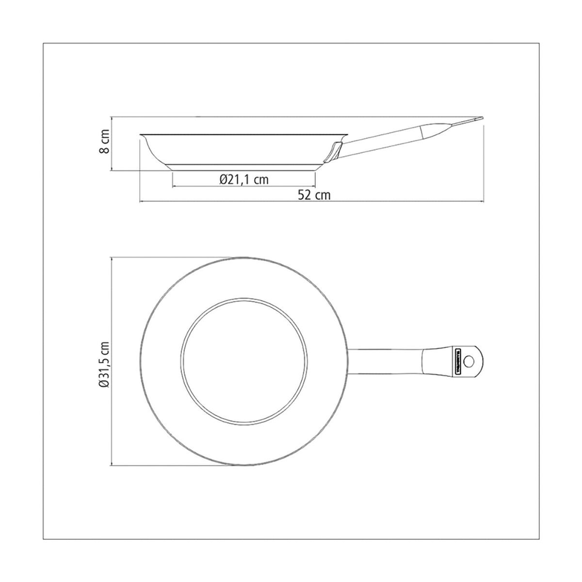 TRAMONTINA - Sartén Acero Inoxidable 30cm Tramontina 62635300
