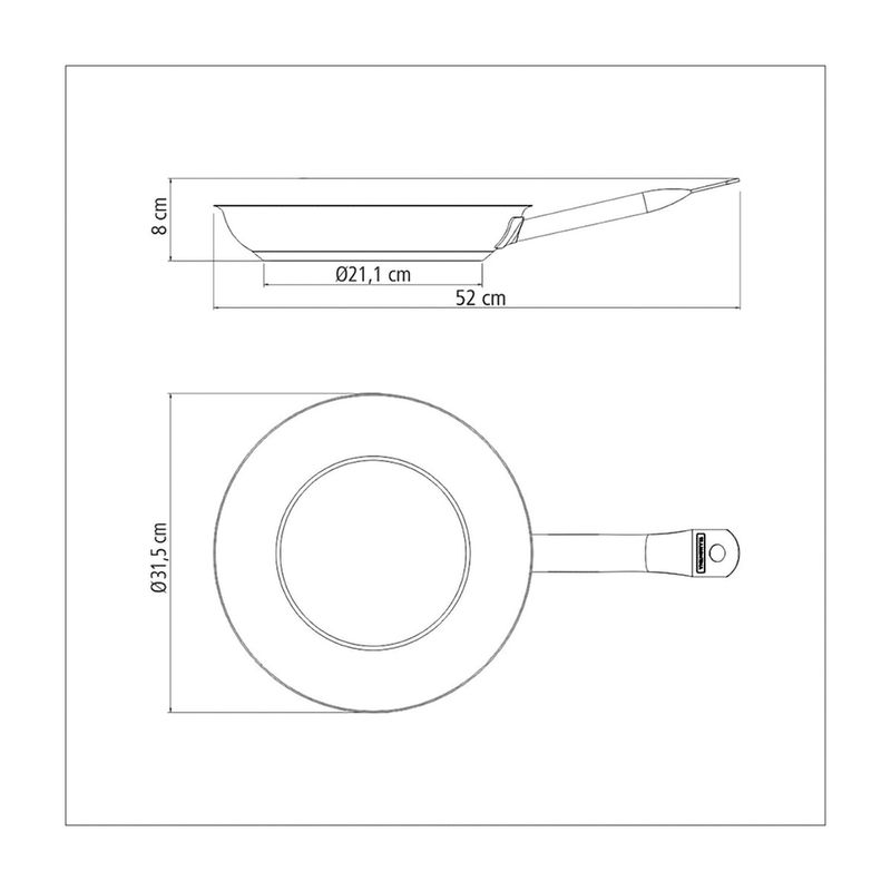 TRAMONTINA - Sartén Acero Inoxidable 30cm Tramontina 62635300