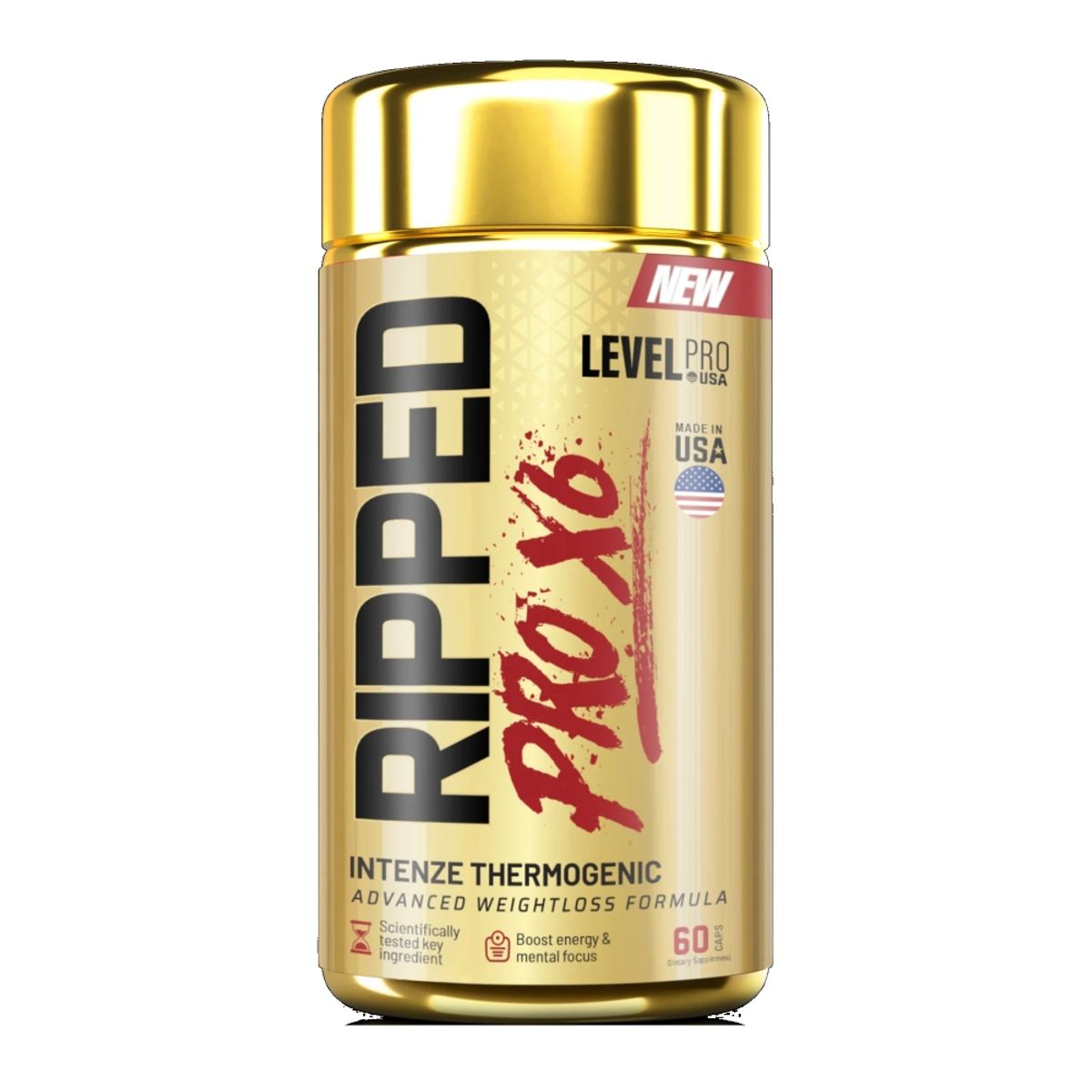 Level Pro - RIPPED PRO X6 Temogénico Level Pro 60 Cápsulas