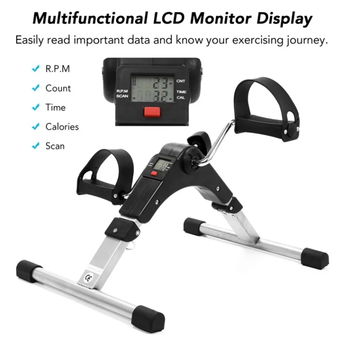 EASY FIT - Pedalera Ejercitador De Manos Y Pies Con Monitor