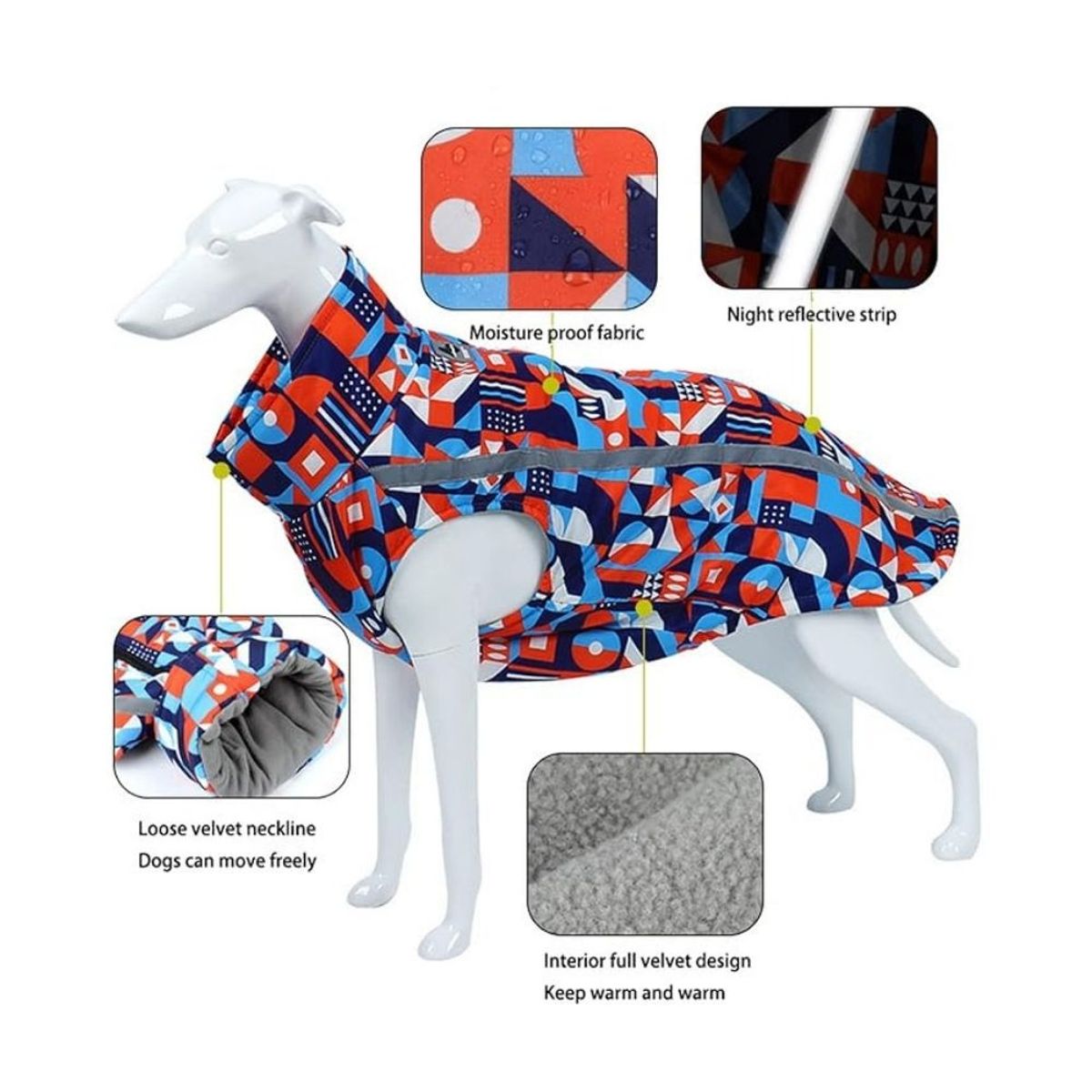 GENERICO - Chaleco Impermeable Para Mascota - Talla M - Celeste