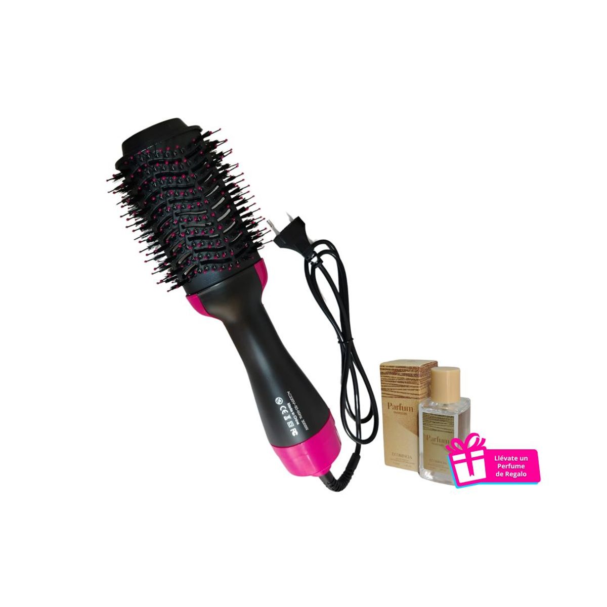 GENERICO - Pack Belleza Exprés Cepillo Secador 1000W + Perfume de Regalo